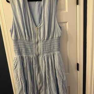 Anthropologie Tommie Light Blue Sleeveless Dress